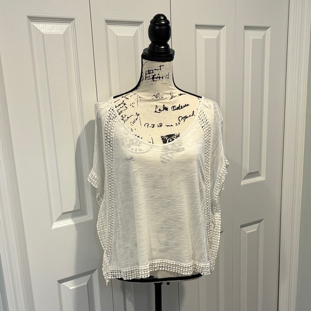 Abbeline White Sheer Blouse